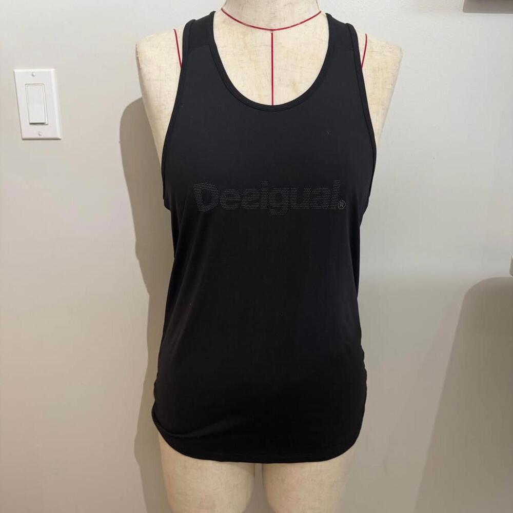 Desigual Black Tank‎ Top Women's Size M